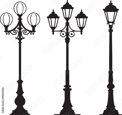 Street lamps collection, lantern
