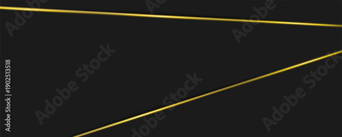 Luxury Vector Background, golden lines on dark, Premium Banner stock illustration