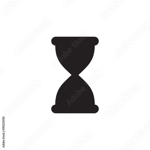 Hourglass with flowing sand representing time passing in a simple vector illustration