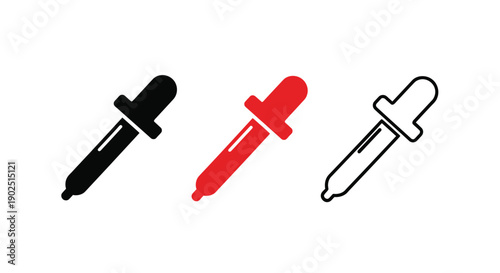 Three dropper bottles in varying styles a striking silhouette