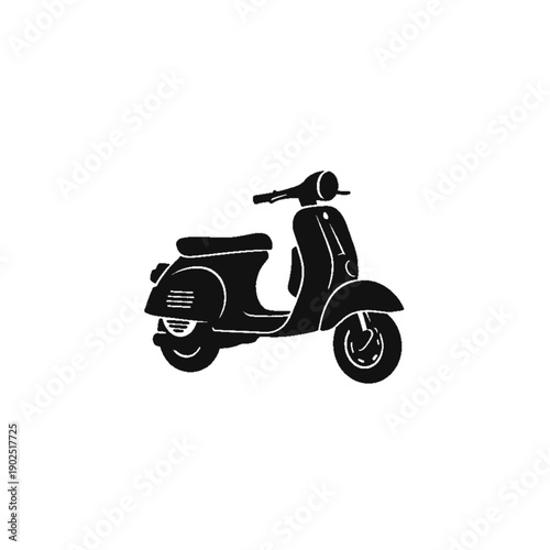 Scooter Silhouette: A stylish silhouette of a classic scooter, offering a nostalgic nod to retro urban transport.