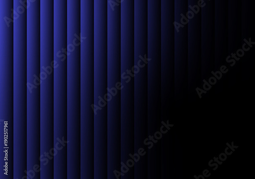 Deep Navy Blue 3D Slatted Wall Background with Side Lighting