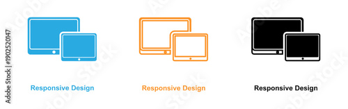 Responsive design concept with multiple devices
