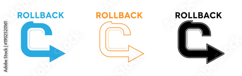 Rollback concept with arrow icons