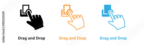 Drag and drop icons