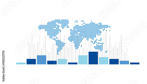 mondo, pixel, elaborazione dati, invio dati, concetto informatica, digitale,