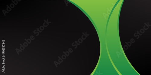 Green and black background graphics of vector illustrations for messages and infographic message board designs.