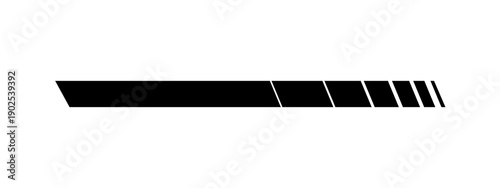 Cuadro en lienzo Black diagonal cut speed stripe motion bar graphic element for modern transition