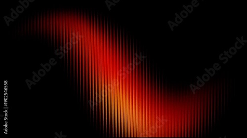 Burning Spectrum Abstract: An evocative, mesmerizing abstract piece features a fiery spectrum of red and orange hues, flowing like flames against a stark black backdrop.
