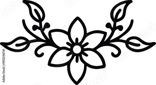 Simple Black and White Kids and Adult Coloring Page Illustration