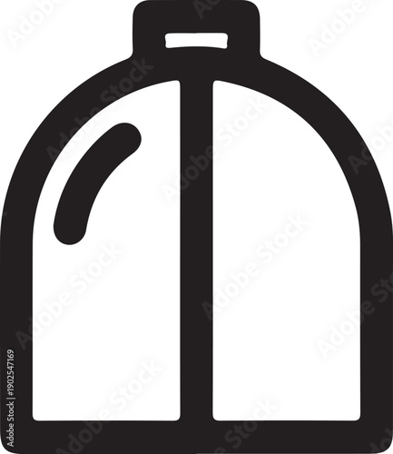 Plastic Jug Bottle Icon Vector Outline for UI/UX Design