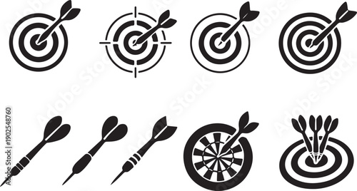 Dart themed vector icon collection