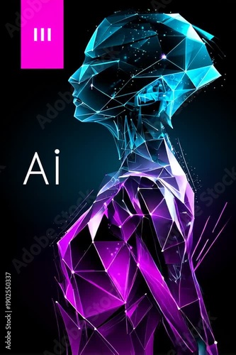 abstract futuristic ai technology background, future ai design digital visualization, futuristic artificial intelligence tech concept