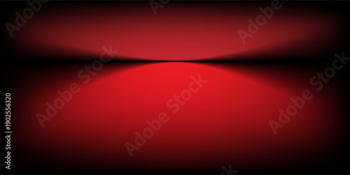 Abstract gradient podium background. Empty red 3D studio background. Clean scene for product presentation mockup template. eps 10