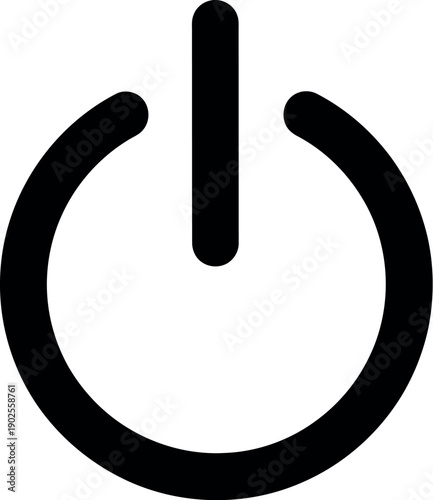 Universal Power Symbol Icon for Device Control