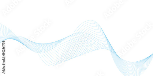 Dynamic Cyan Blue Wave Pattern Abstract Background with Creative Flowing Lines 