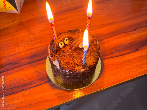selective focus picture of a tasty chocolate cake