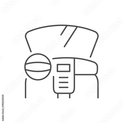 Auto interior line outline icon