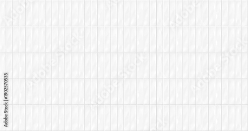 Fotografía Vertical White Ceramic Tile Pattern Texture with Slim Rectangular Bricks for Mod