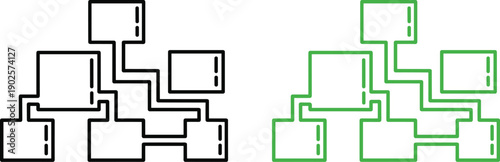 Workflow Process Hierarchy Line Icon