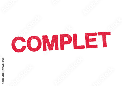 Complet en tampon encreur rouge vectoriel