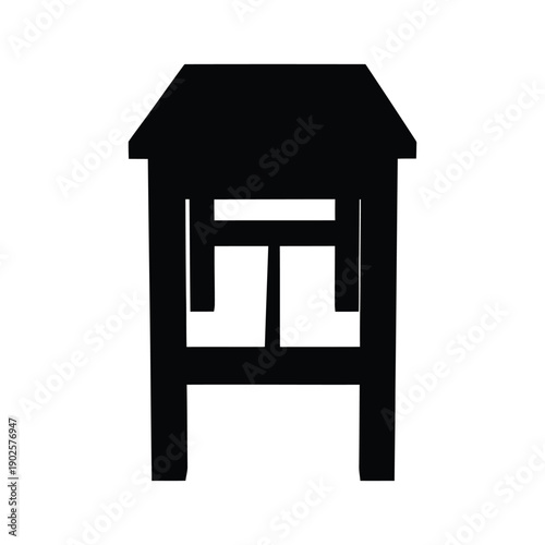 Black and white illustration of a traditional shrine