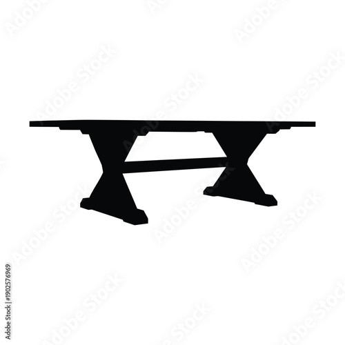 Black and white table with unique design