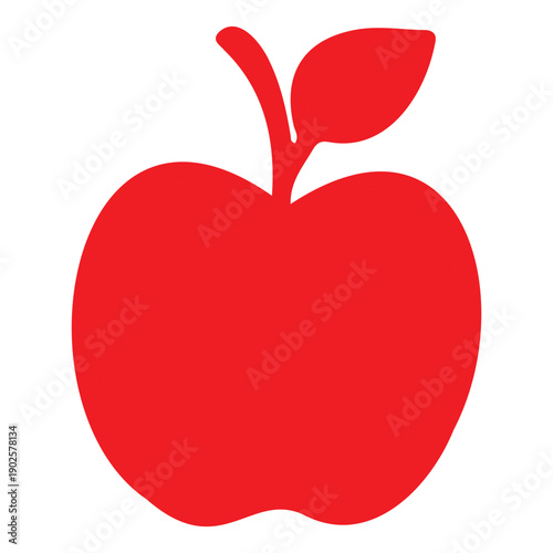 red apple on white background