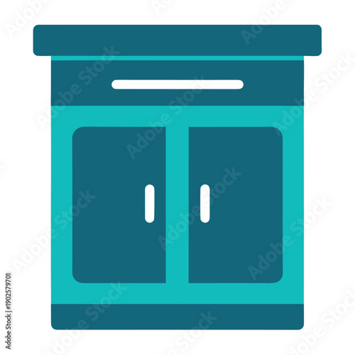kitchen cabinet icon on white background