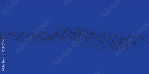 Modern geometric circle abstract background vector black and blue background. Dotted texture template. Geometric pattern in halftone style with gradient.