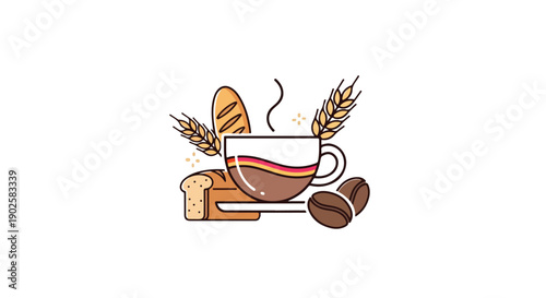 cup of coffee and cookies