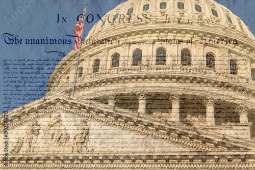 Canvastavla Dome of the United States Capitol building in Washington D