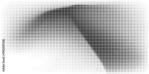 Monochrome halftone background with a gradient of dots creating a modern and minimalist design element EPS vector
