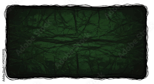 Green Fabric Texture with Embossed Design.