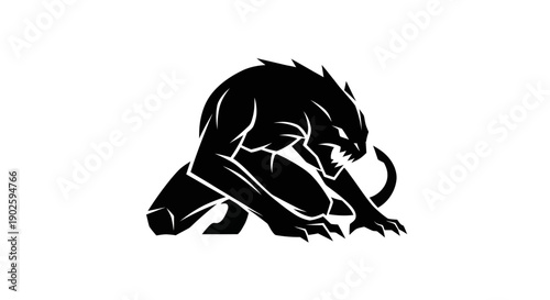 Black panther silhouette design