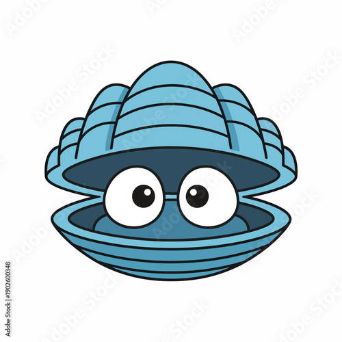 Cartoon Clamshell Character