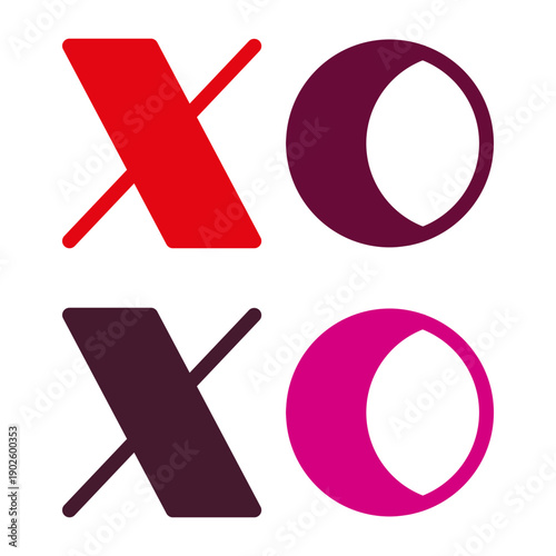 Geometric Valentine's Day icon. Love symbol. Vector illustration, flat design