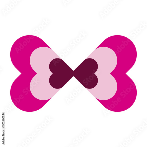 Geometric Valentine's Day icon. Love symbol. Vector illustration, flat design