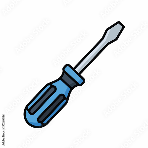Blue Flathead Screwdriver