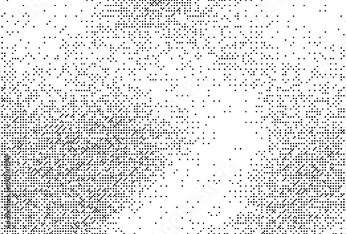 Subtle textured pixelated dither background in shades of grey, abstract minimalist digital art, modern tech design