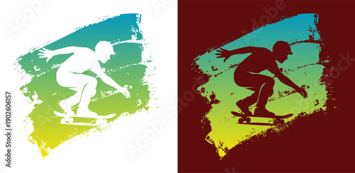 creative logo icon of skateboard sport (artwork 1).