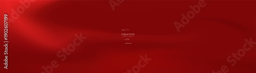 Empty bright red studio background, product display with copy space for displaying content design. Banner