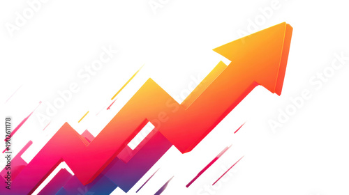 Successful business growth strategy and achieving on white background 