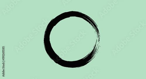 Zen Circle Brush Stroke Symbol.