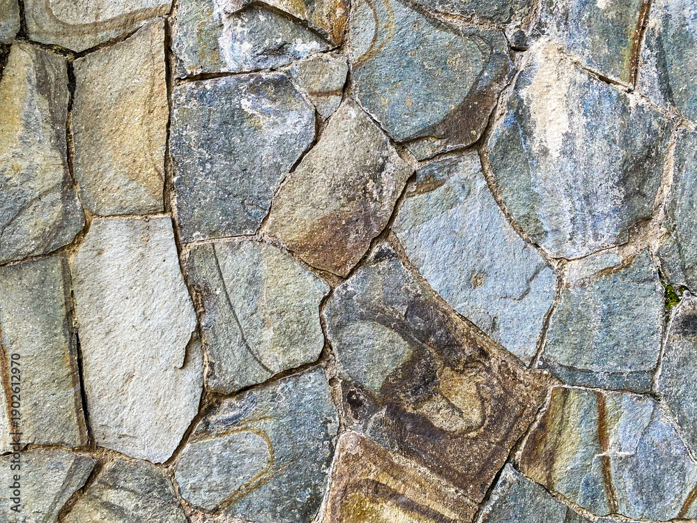 Obraz premium Natural stone walls with irregular shapes