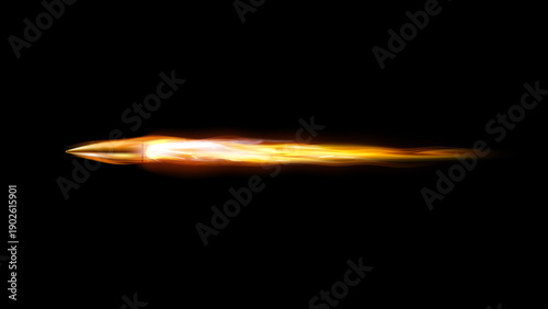 Photos bullet fire flying flying bullet Military gun muzzle flashes with spark and smok
