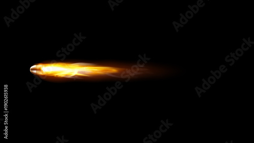 Bild auf Leinwand bullet fire flying flying bullet Military gun muzzle flashes with spark and smok