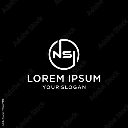 Modern White Logo Design Template Placeholder.
