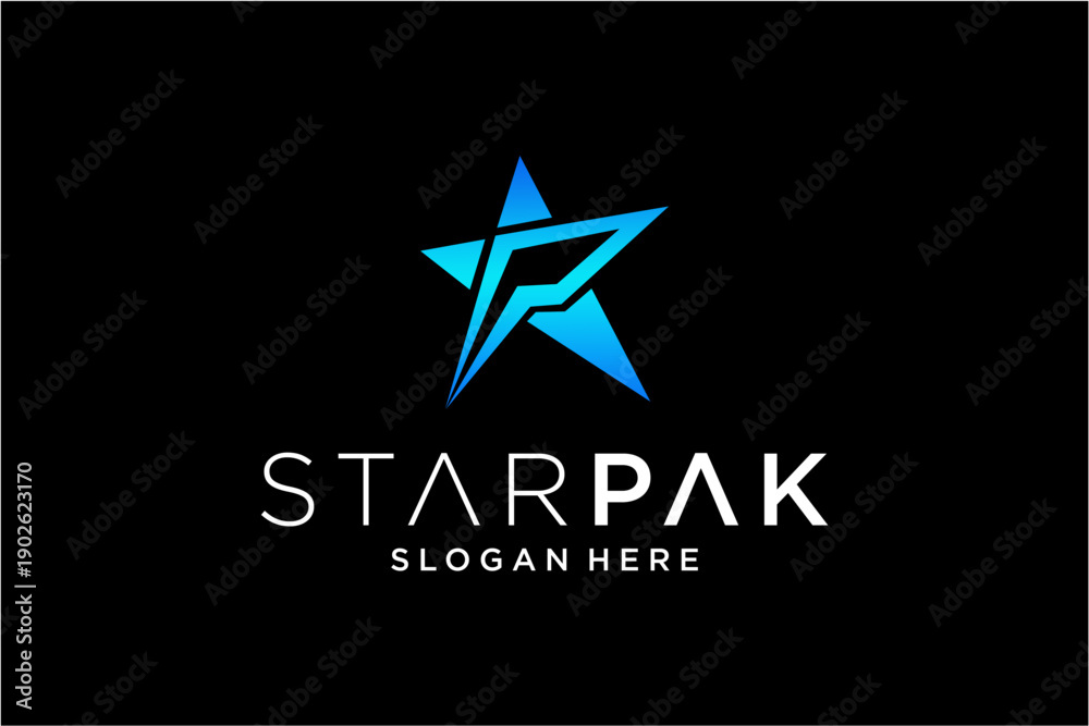 Obraz premium Stylized Star Logo Design Element.