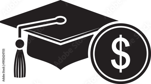 Education and financial success symbols